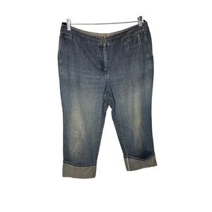 J.Jill Denim Blue‎ Capri Pants Womens Size 16 Genuine Fit Below Waist